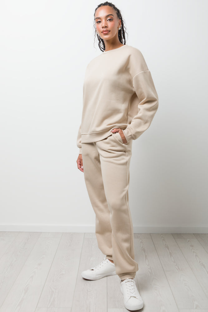 Crew Neck Tracktop Natural