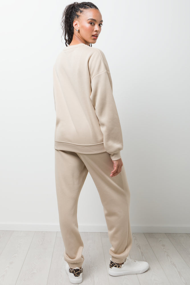 Crew Neck Tracktop Natural (2)