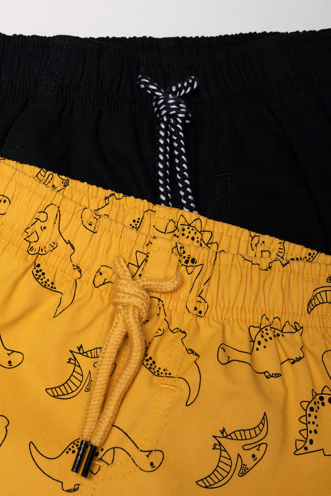 2 Pack Woven Shorts Black And Blue (1)