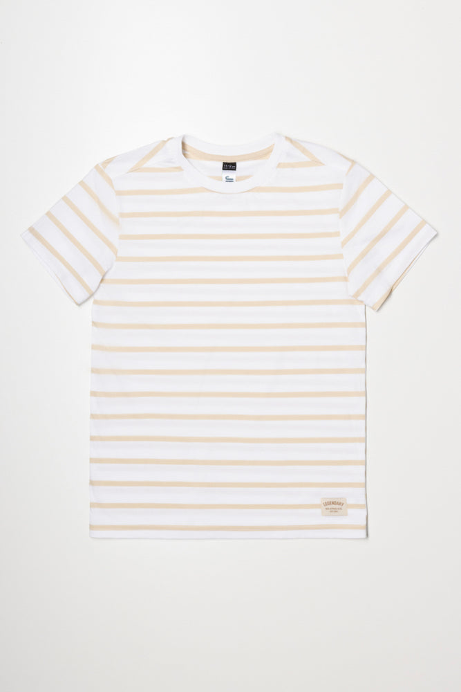 Stripe Short Sleeve T-Shirt Natural