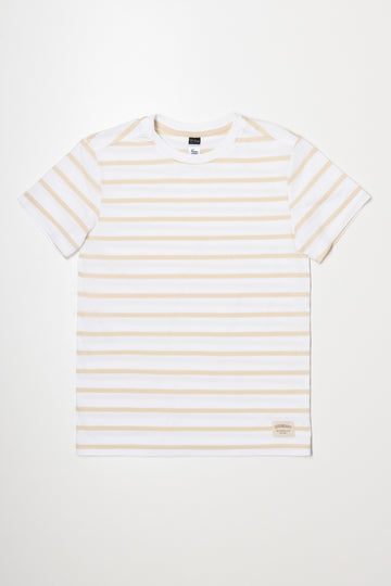 Stripe Short Sleeve T-Shirt Natural