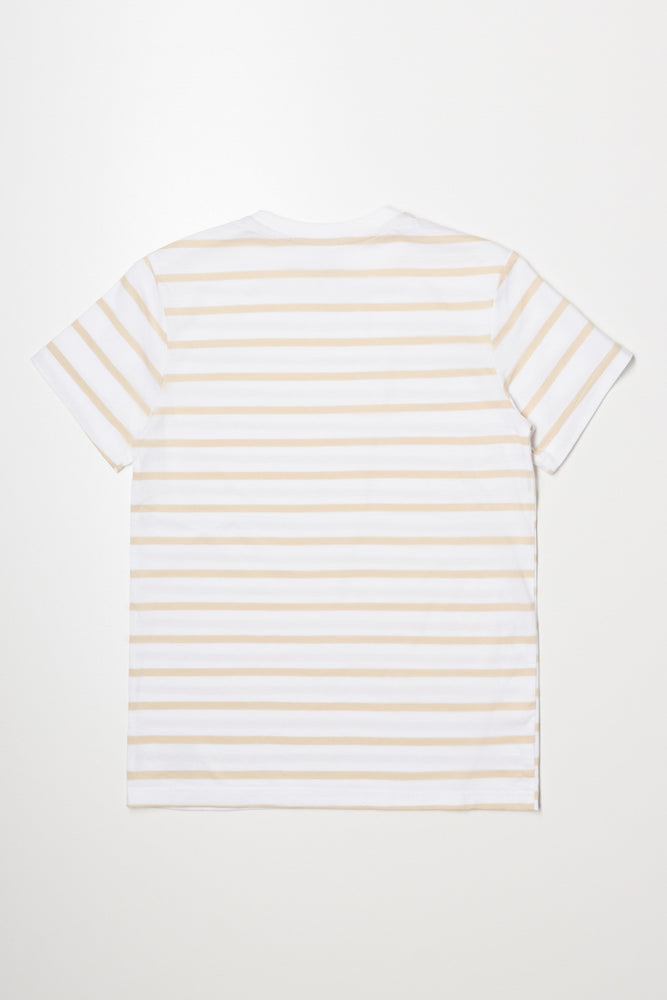 Stripe Short Sleeve T-Shirt Natural (2)