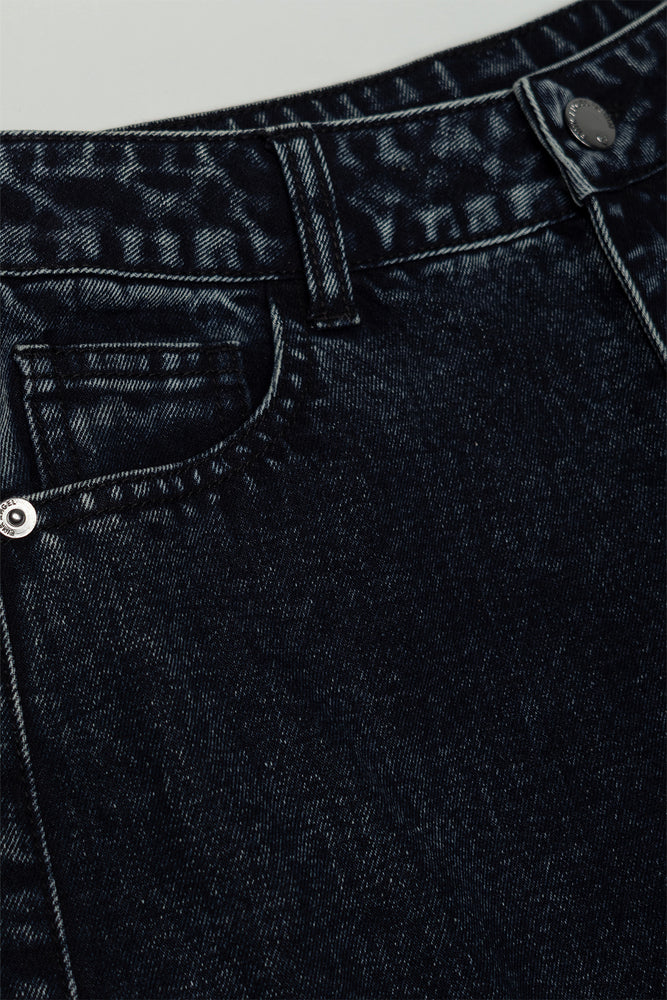 Cargo Denim Jorts Dark Grey (1)