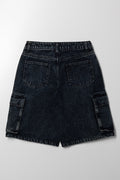 Cargo Denim Jorts Dark Grey (2)