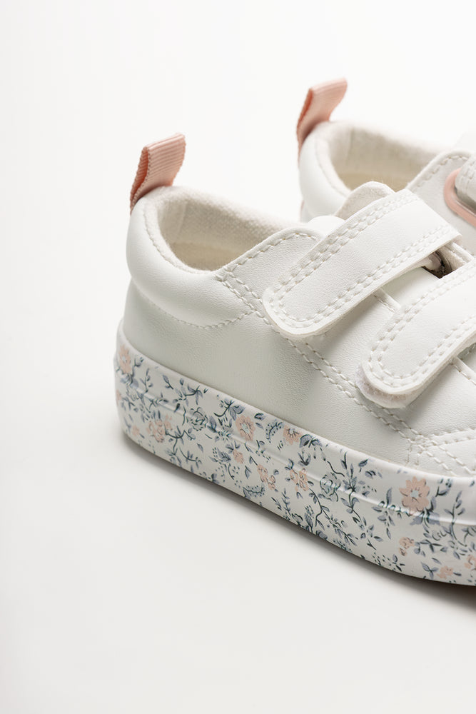 Floral Sole Sneakers White (3)