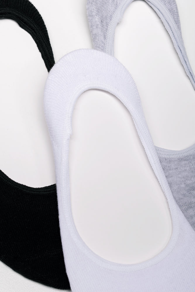 3 Pack Secret Socks Black, White And Grey