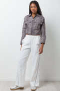 Wide Leg Joggers White