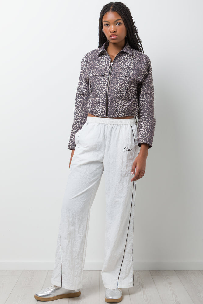 Wide Leg Joggers White
