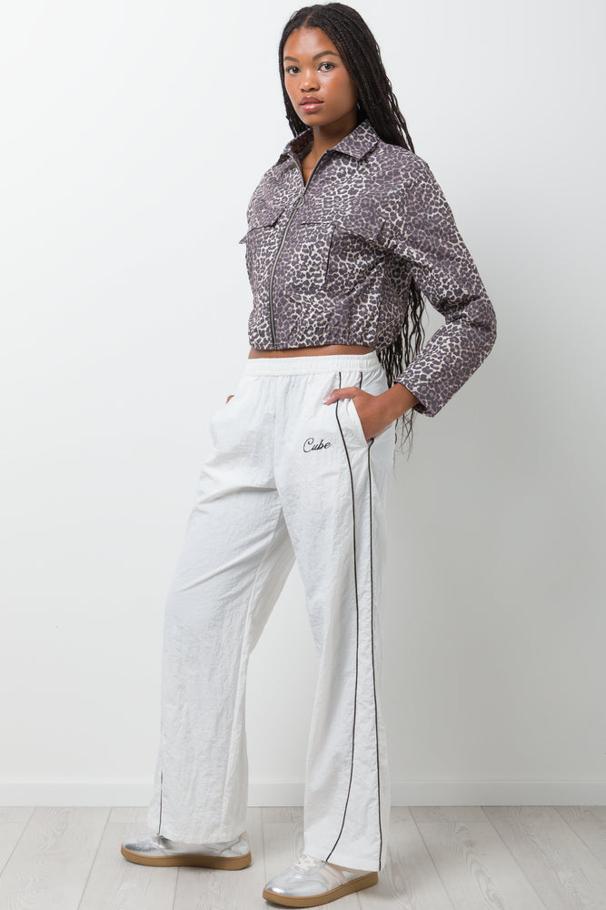 Wide Leg Joggers White (2)