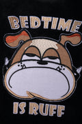 Bulldog Long Sleeve Fleece Pyjama Set Black (1)