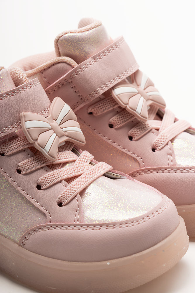 Light Up High Top Sneaker Pink (2)