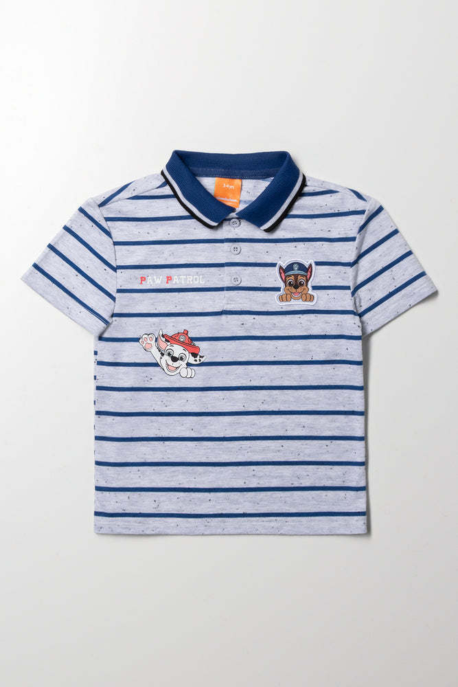 Paw Patrol Speckle Short Sleeve Golfer Grey