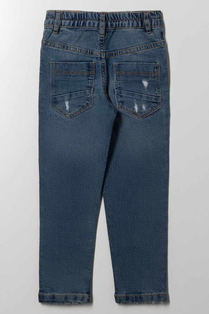 Ripped Skinny Denim Jeans Blue (3)