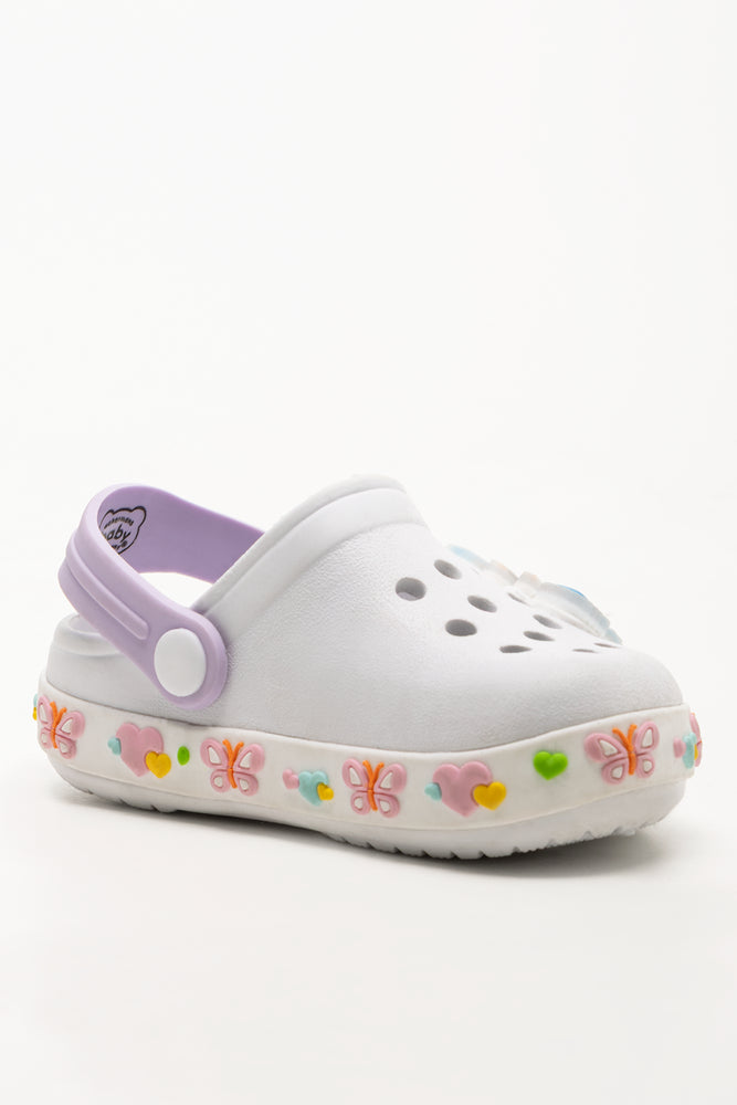 Butterfly Clog White