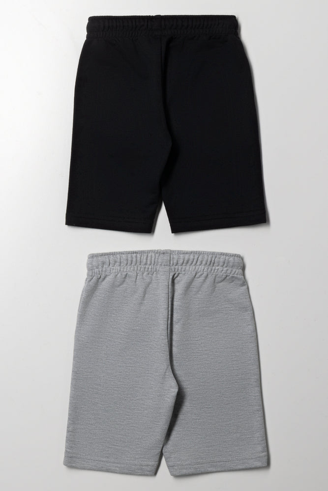 2 Pack Spider-Man Shorts Grey And Black (2)