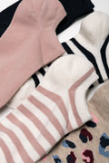 5 Pack Lowcut Socks Navy, Natural And Pink (1)