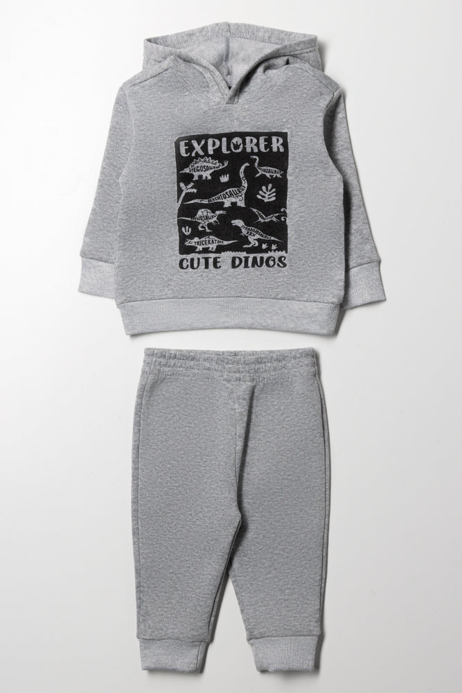 Dinosaur Hooded Tracksuit Grey