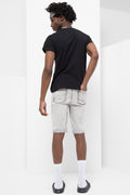 Ripped Denim Shorts Grey (2)