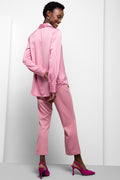 Satin Long Sleeve Shirt Pink (2)