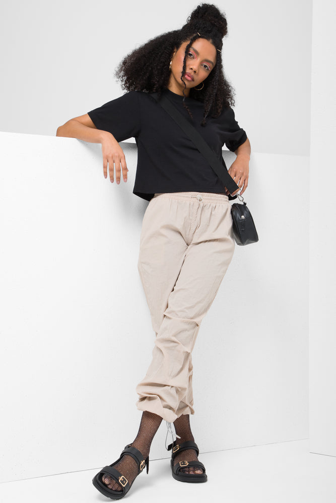 Boxy Dropped Shoulder T-Shirt Black