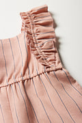 Stripe Frill Jumpsuit Dusty Pink (1)