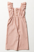 Stripe Frill Jumpsuit Dusty Pink (3)