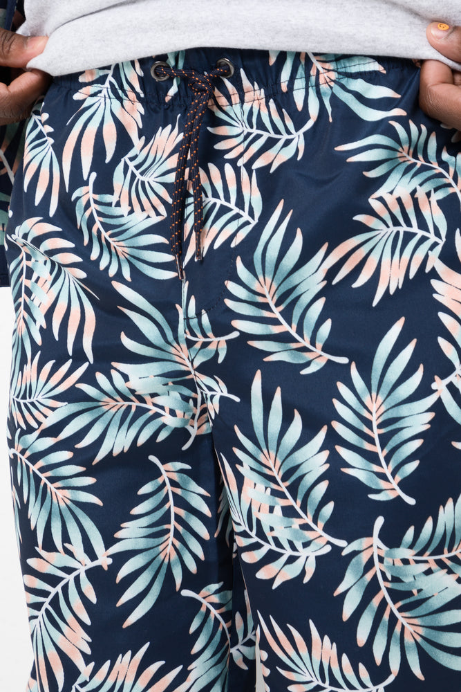 Palm Tree Swim Shorts Navy (3)