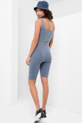 Seamless Rib Vest Blue (2)