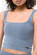 Seamless Rib Vest Blue (3)
