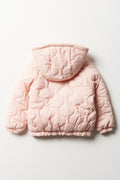 Hooded Quilted Basic Jacket Dusty Pink (2)