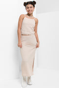 Strappy Crinkle Vest Stone