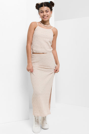 Strappy Crinkle Vest Stone