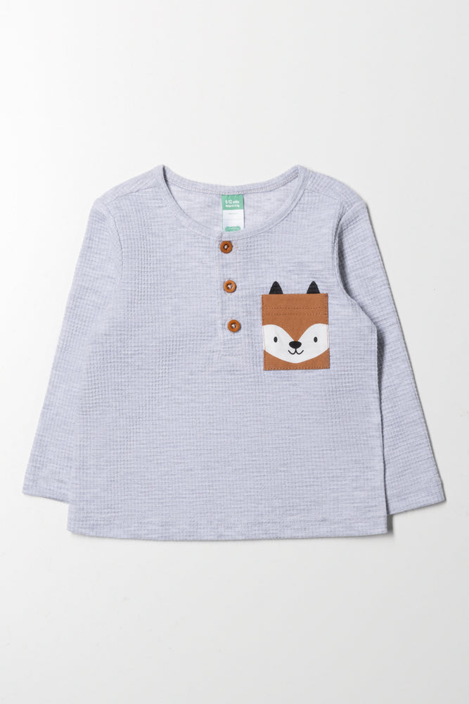 Fox Long Sleeve T-Shirt Grey