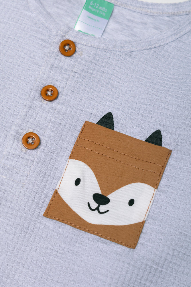 Fox Long Sleeve T-Shirt Grey