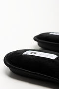 Rib Open Toe Slippers Black (3)