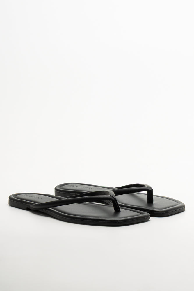 Thong Mule Sandal Black
