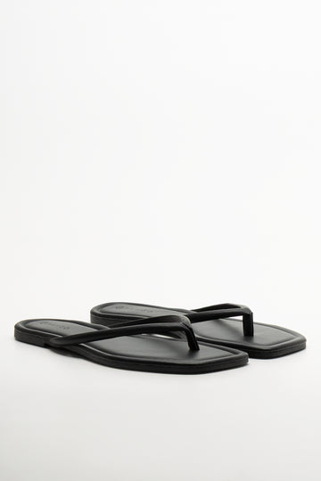 Thong Mule Sandal Black