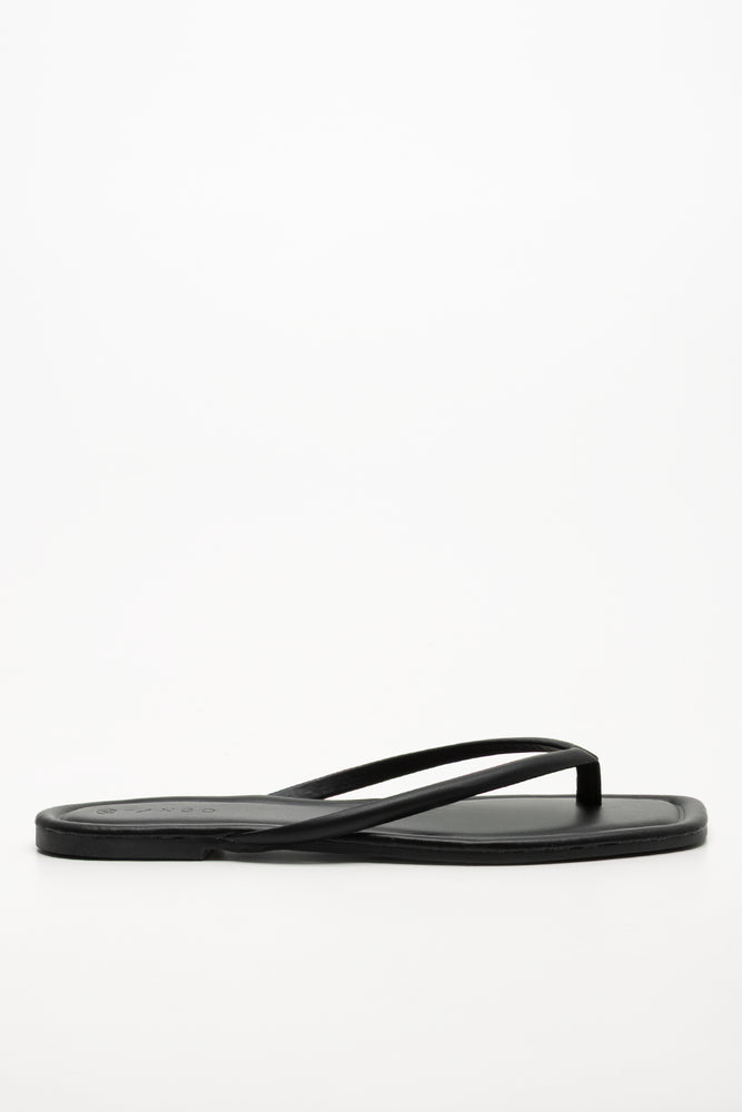 Thong Mule Sandal Black