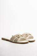 Buckle Trim Mule Natural