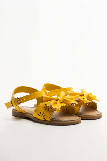 Bow Trim Sandals Yellow