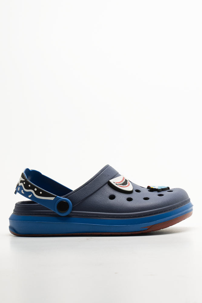 Shark Clogs Navy