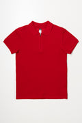Short Sleeve Textured Golfer Red
