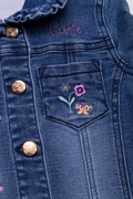 Embroidered Denim Jacket Blue (1)