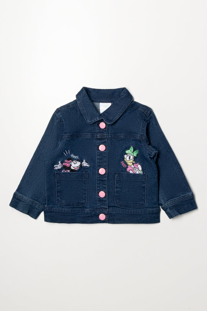 Minnie Mouse Embroidered Denim Jacket Blue
