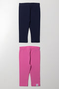 2 Pack Leggings Navy And Pink