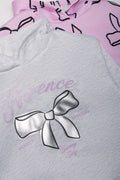 2 Pack Bow Hoodies Pink And Grey (1)