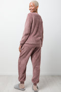 Self Love Sherpa Pyjama Set Mocha (2)