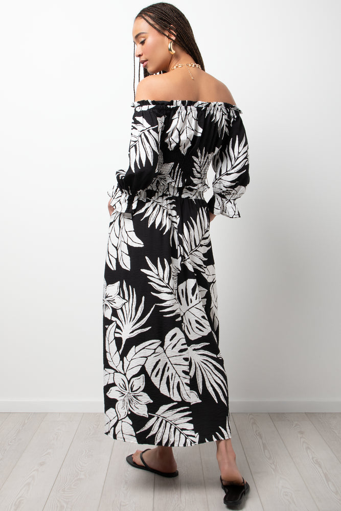 Tropical Relaxed Pants Black (3)