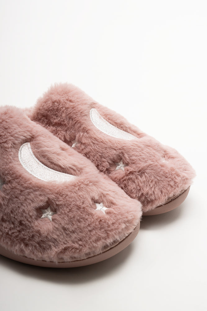 Embroidered Slippers Pink (2)