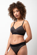 2 Pack Seamfree Bralette Black And Natural (2)